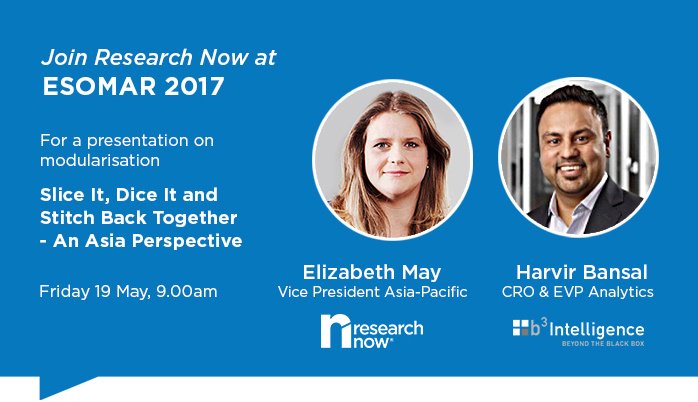 ResearchNowAPAC's tweet photo. Today at ESOMAR Shanghai, join Elizabeth May, VP of Client Development APAC #ResearchNow, for her award-winning presentation on SQD. https://t.co/KCLjuq2ibZ