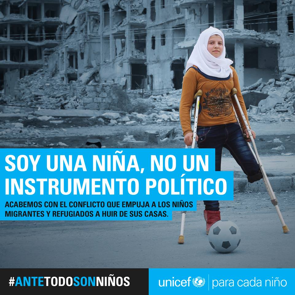 Los niños migrantes, refugiados y desplazados por las guerras y conflictos armados, #AnteTodoSonNiños. Ayudémoslos. bit.ly/1VQnSFi