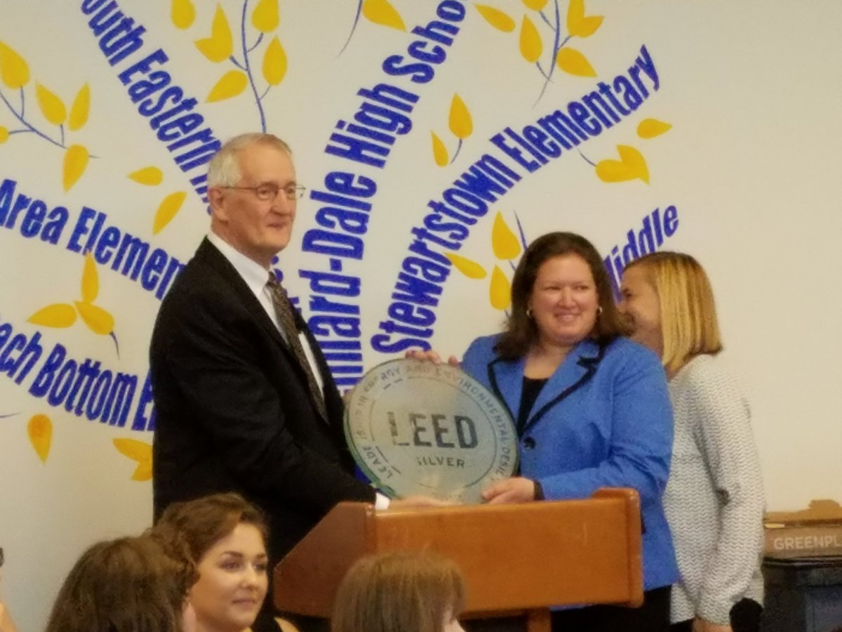 Fawn Area Elementary receives their LEED certification.  #sesdproud