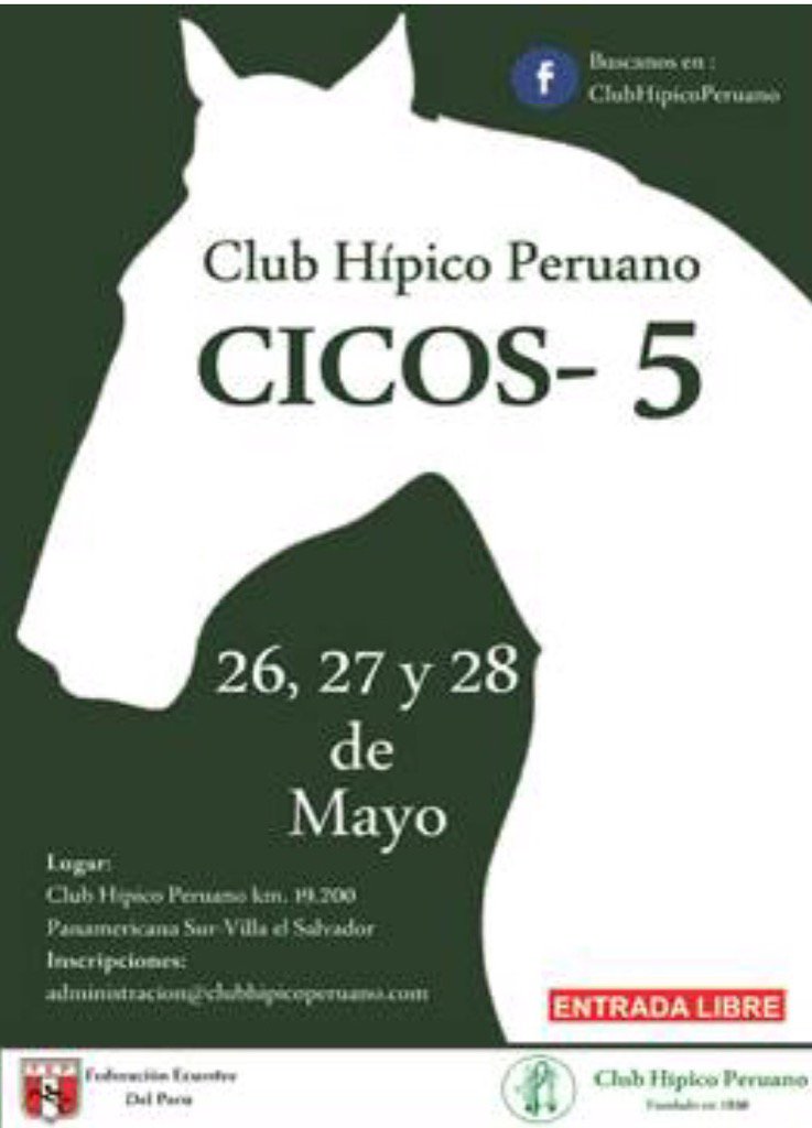 hipico_peruano's tweet photo. Club Hipico Peruano / Concurso de Salto n 5! @OtiuraG @CarlosZapater @JaimeToso @ipdcomunicacion @Natalia_Malaga https://t.co/YIUUQlSehI