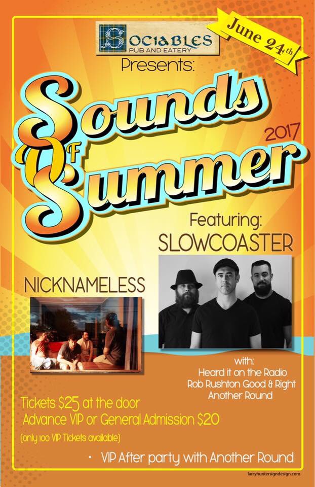 SociablesPub's tweet photo. SOS tickets on sale now #sociablespub #soundsofsummer https://t.co/Bv96PXLXwH