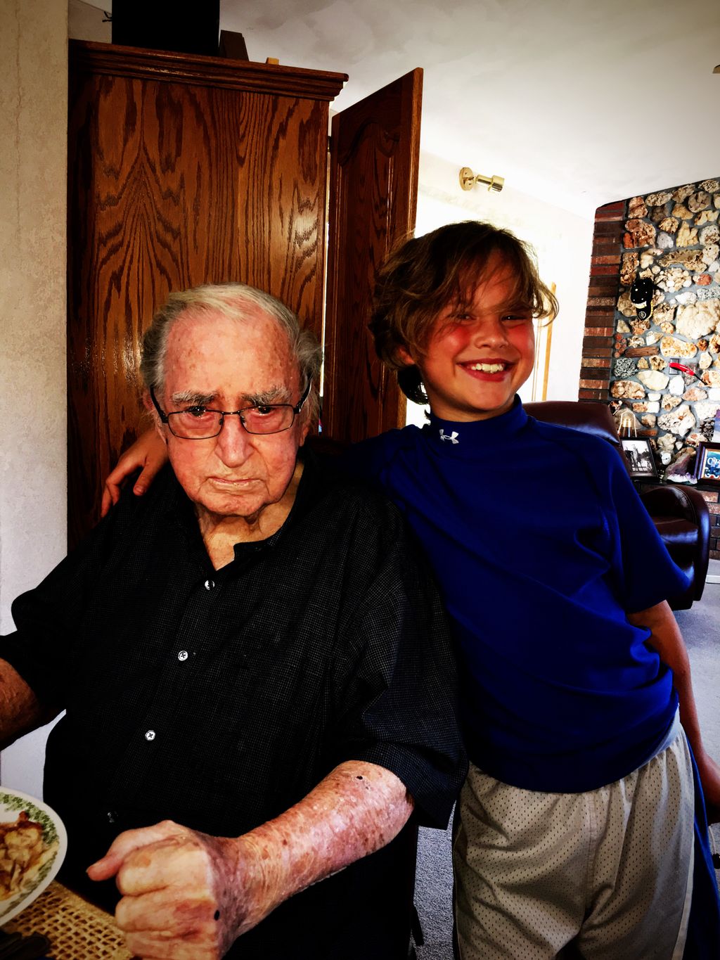 Just 2 Birthday boys enjoying life and livin\ the dream! Happy 94th Birthday Grandpa!!! 