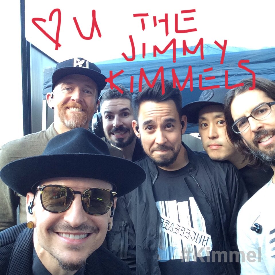 Jimmy Kimmel Live on Twitter: "Backstage #Kimmel with @LinkinPark # OneMoreLight https://t.co/papko0DizJ" / Twitter