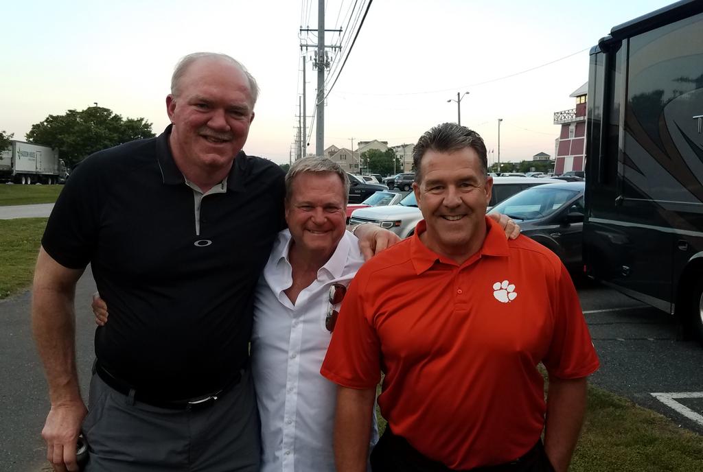SteveBuckhantz's tweet photo. Hangin w/ good friends/Hogs @ Mickey Steele golf tourney to benefit Rypien foundation &amp; @SpecialOlympics @joejacoby66hog Bostic. @CSNMA https://t.co/wRA74hCJjV