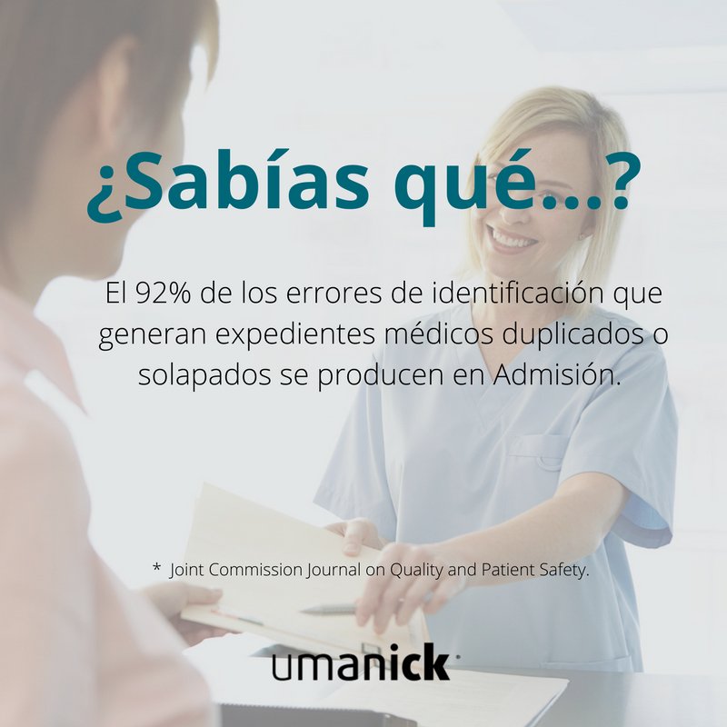 92% de los errores que generan expedientes médicos duplicados o solapados se producen el Admisión bit.ly/2pVyOa8 #SegPac #biometría