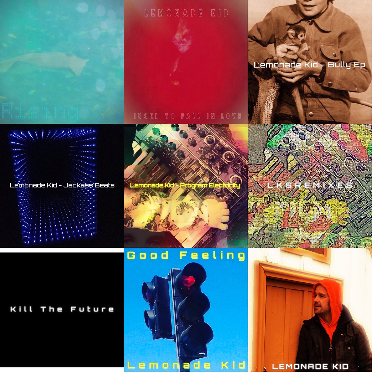 Lemonade_Kid's tweet photo. The last 18 months of releases including 2 still to come. So many pretty colours and so many lovely songs #lemonadekid #music https://t.co/4jXx3NDQNw