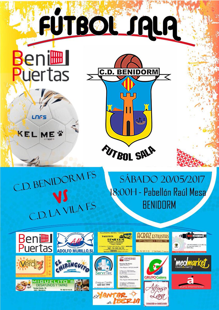benidormfs's tweet photo. Gran partido el Sábado a las 18:00 en el pabellón Raúl Mesa. https://t.co/waRjfnHYkA