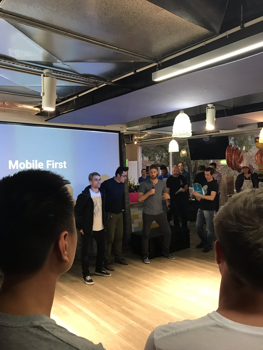 SEEK_Geek's tweet photo. The SEEK Colleagues team have taken out the top spot for the Mobile First Award #HackAte #AusHackWeek https://t.co/RWViKwzzt9