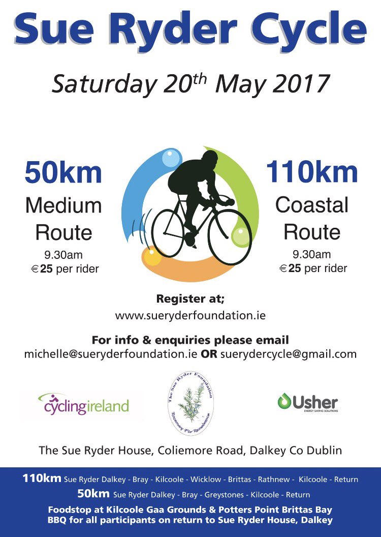 SueRyderIreland's tweet photo. Tomorrow is the big day! If you still don't have a ticket for the cycle then sign up now on https://t.co/Fo4hl0ZclS 😁🚴🏻#cyclingireland https://t.co/k8IZyhwHuN