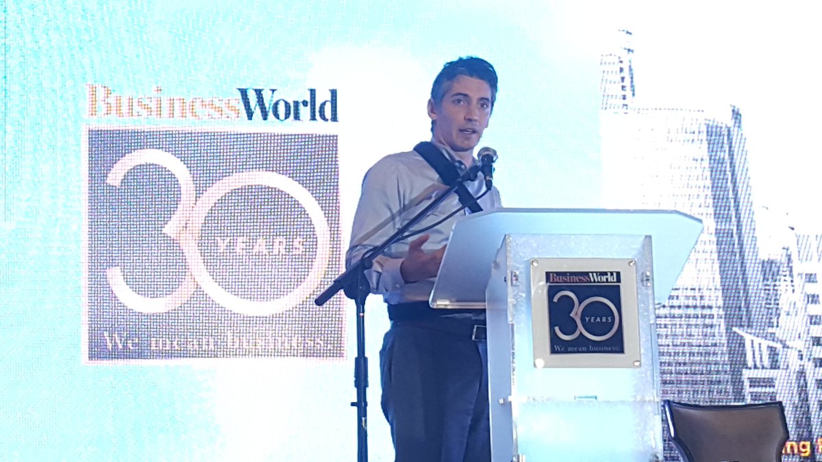 Jo_Luna's tweet photo. ICTSI's Christian Gonzalez stressed that ports connect products to the global economy. #BWorldEconomicForum @bworldph https://t.co/iSJELDt9Vr
