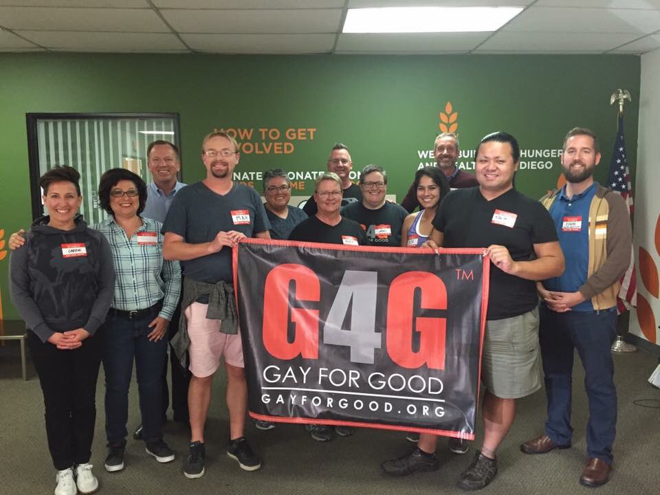 GayForGoodSD's tweet photo. What a great looking group helping @FeedingSanDiego tonight!! https://t.co/e8UKtpmjsx