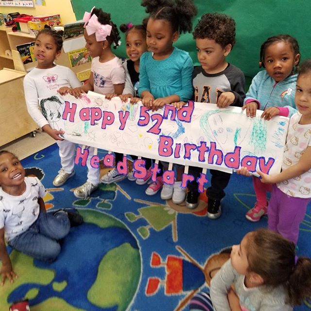 Scholastic's tweet photo. We have LOVED seeing all of the #CommunitiesRead parties today in celebration of @NatlHeadStart's 52nd birthday! https://t.co/u0DbtnMqso