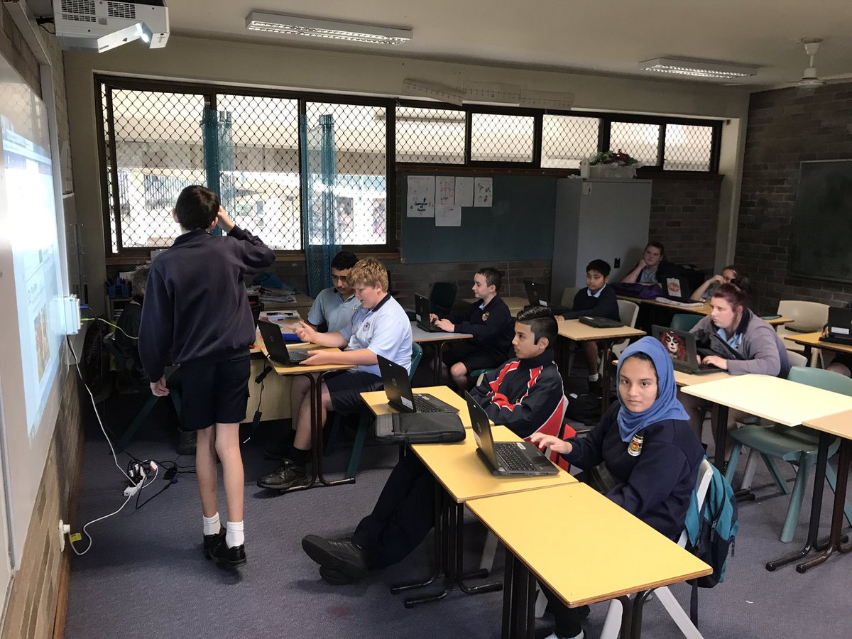 MrStirling3's tweet photo. Stage 4 Life Skills being very productive on their new school laptops! 
@SarahRedfernHS #LoveMyJob https://t.co/dxlChvlYYS