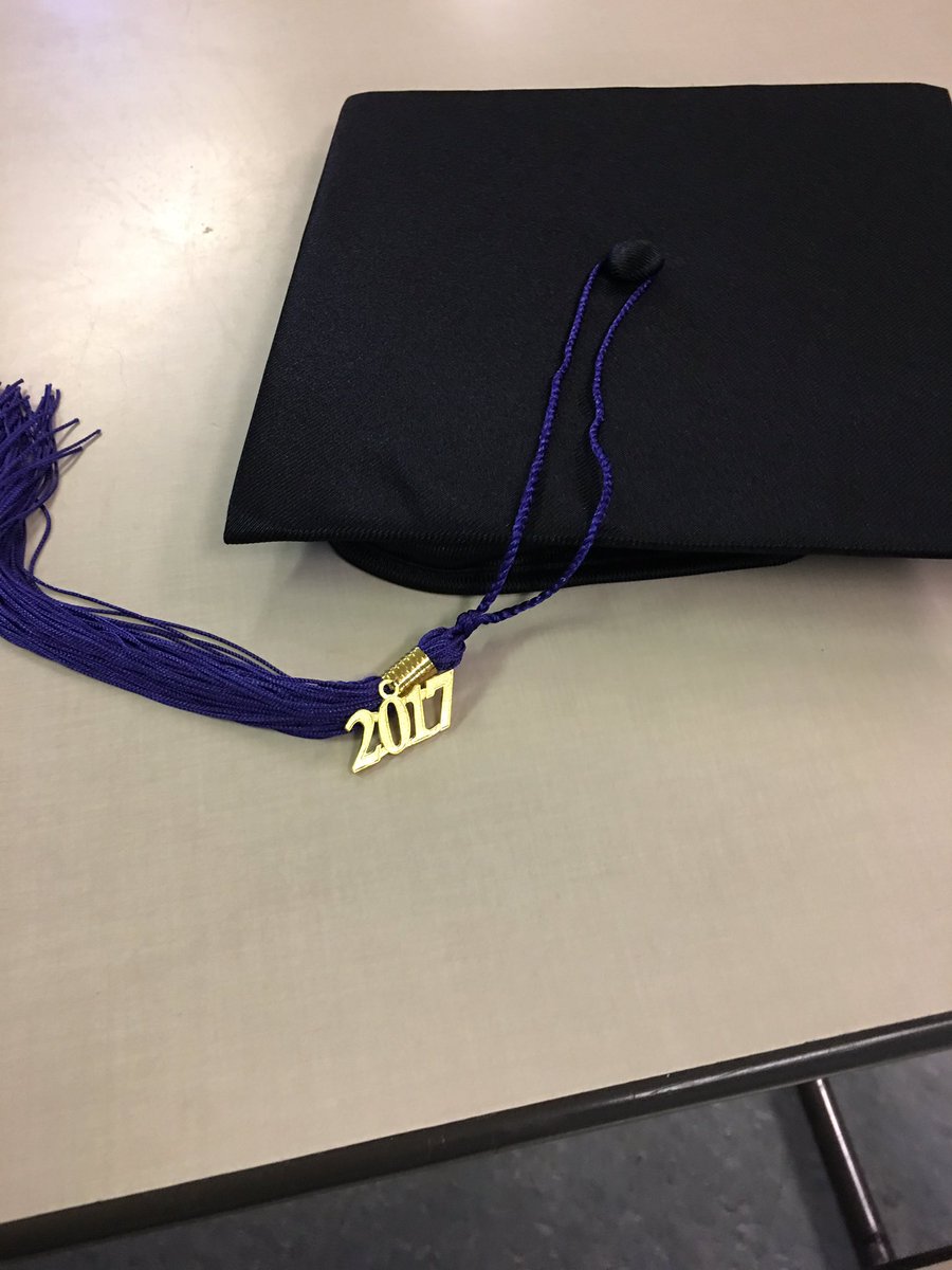 thefangirl_2017's tweet photo. The actual hat and tassel I'm graduating with!! And I'm the only graduate this year period!!! #NewProfilePic #classof2017 #halfdayleft https://t.co/cQ3OoG2P3k