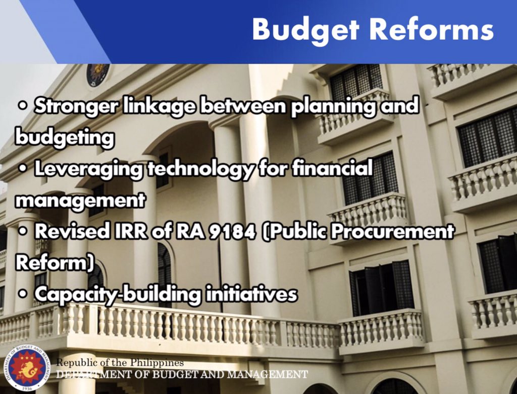 DBMgovph's tweet photo. These are only some of the major reforms we have introduced to improve absorptive capacity. #BWorldEconomicForum https://t.co/BJ2L1Iu3YY
