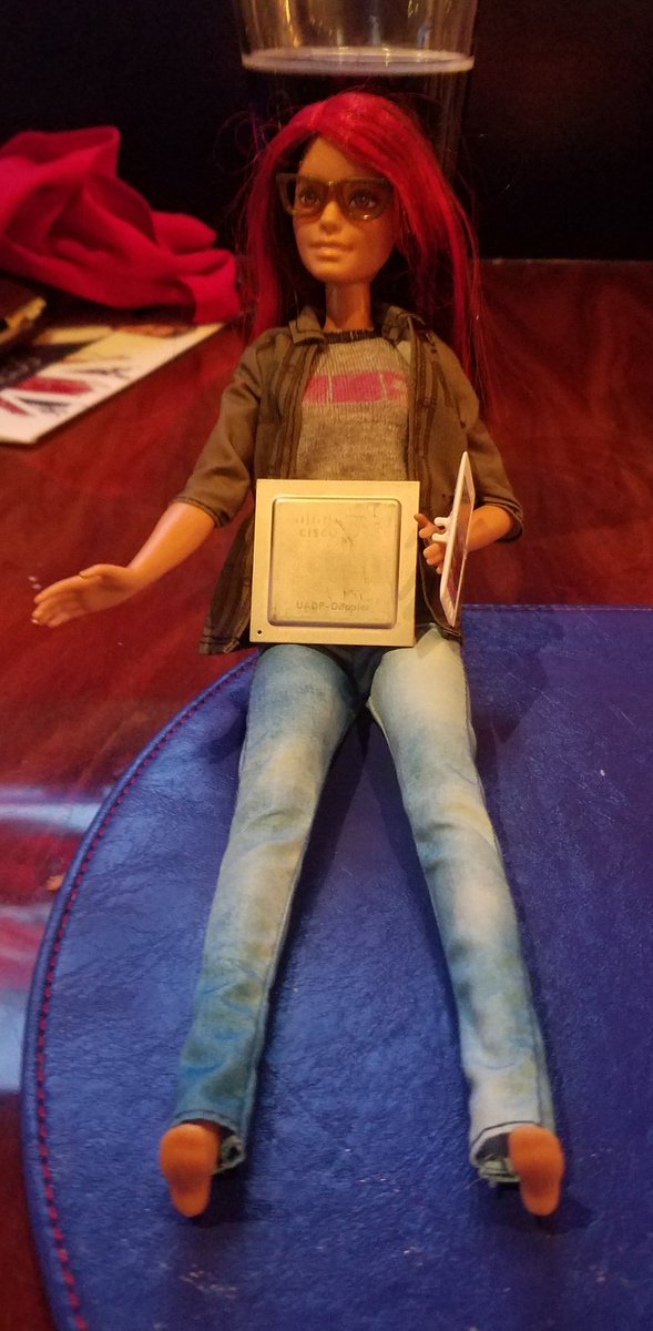 petergjones's tweet image. CompEng Barbie (aka @Data_Model ) meets #UADP - #ProgrammableSilicon and #GirlsWhoCode. #UseAllTheGenePool