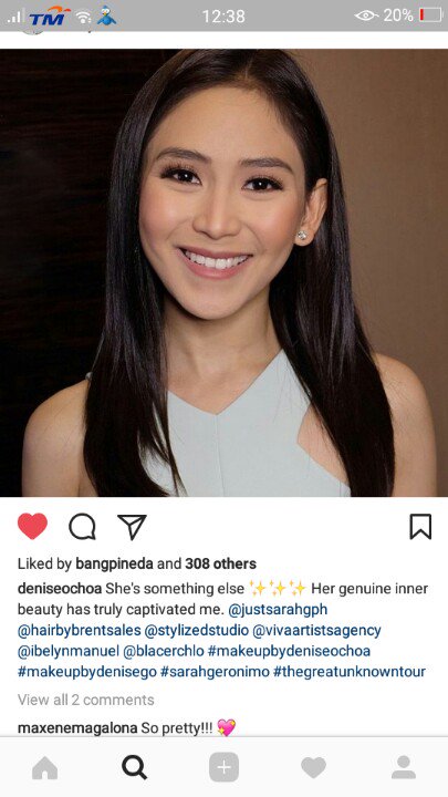 starringecka's tweet photo. Caption + Maxene Magalona's comment 😍 @JustSarahG 👸 https://t.co/dPXlx3MFib