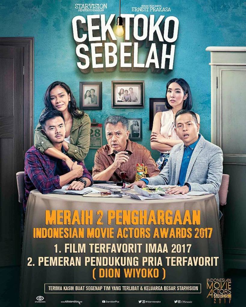 Starvisionplus's tweet photo. Selamat untuk semua cast, crew, dan team yang terlibat di film #CekTokoSebelah πππΌ
#CTSmovie #IMAA2017 https://t.co/DhXLX8PNc8 https://t.co/0541Mzs71j