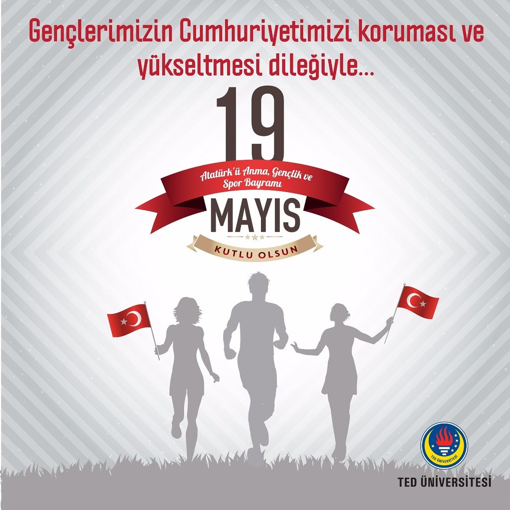 19 Mayıs Atatürk'ü Anma, Gençlik ve Spor Bayramımız Kutlu Olsun. 
#TEDÜdeVar #NedenTEDU #TEDÜ #TEDU #TEDUniversity #TEDÜniversitesi