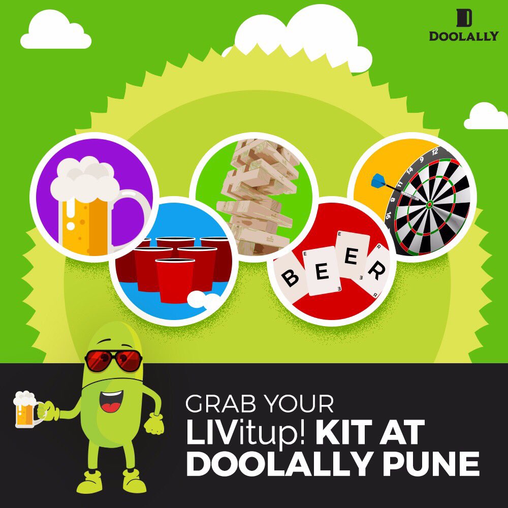 HangoverShield's tweet photo. Human vs. Beer. Who will be #Hangoverfree in this ultimate showdown? Be there to win beer worth Rs. 50k. *hic* #LIVitup at #Doolally #Pune! https://t.co/RRQakIyojD