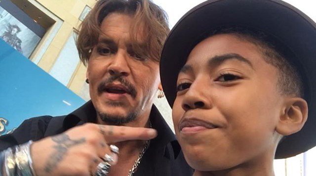 Me and my step-father at his premiere for Pirates 5 <a href="/MrJohnnyDepp/">Jᴏʜɴɴʏ Dᴇᴘᴘ.™ [Parody]</a>