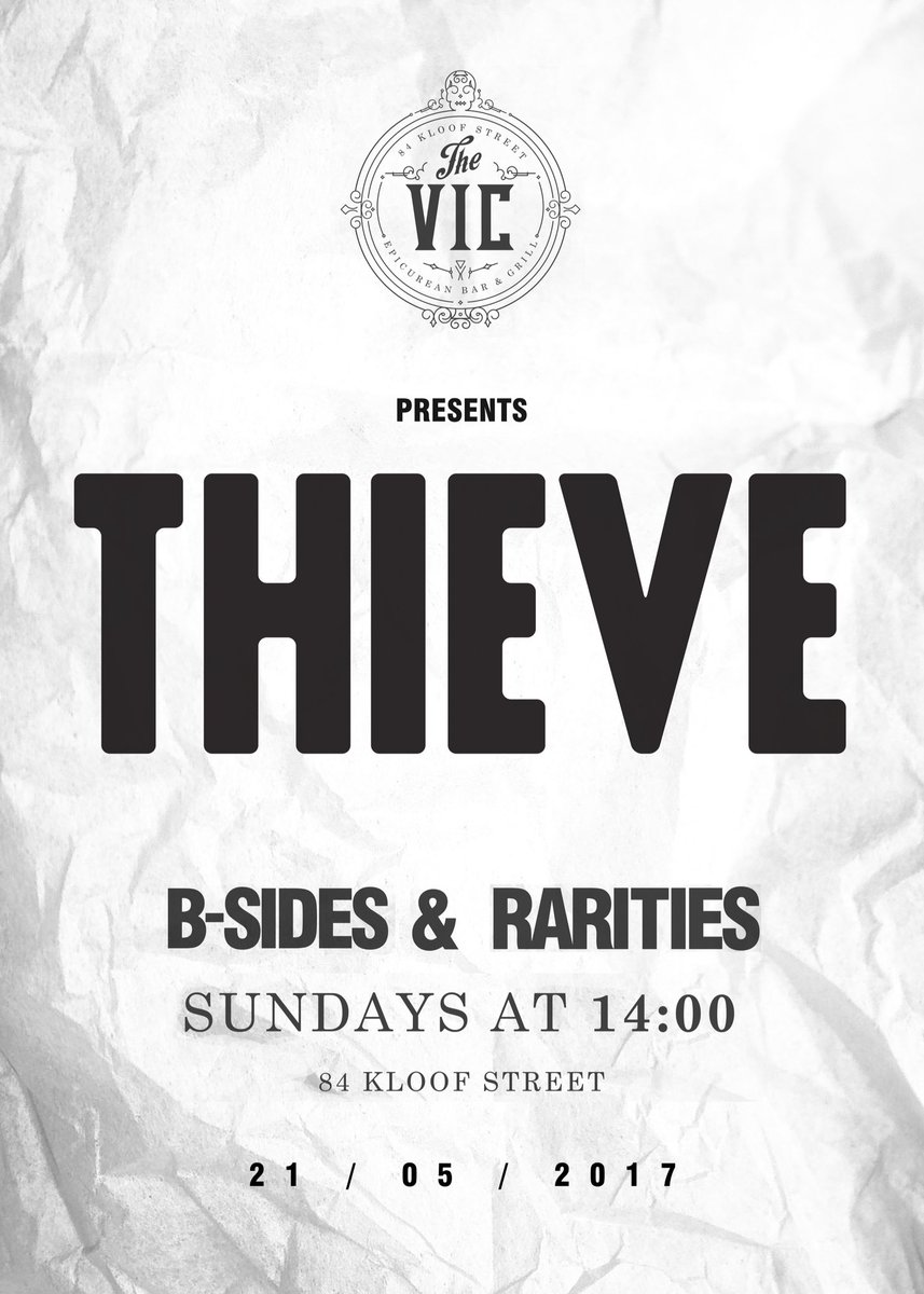 Come and watch Fred and Andrew play B-sides and rarities and curated cover songs. Vic Bar, Kloofstreet, Sunday, 21/05, 2pm