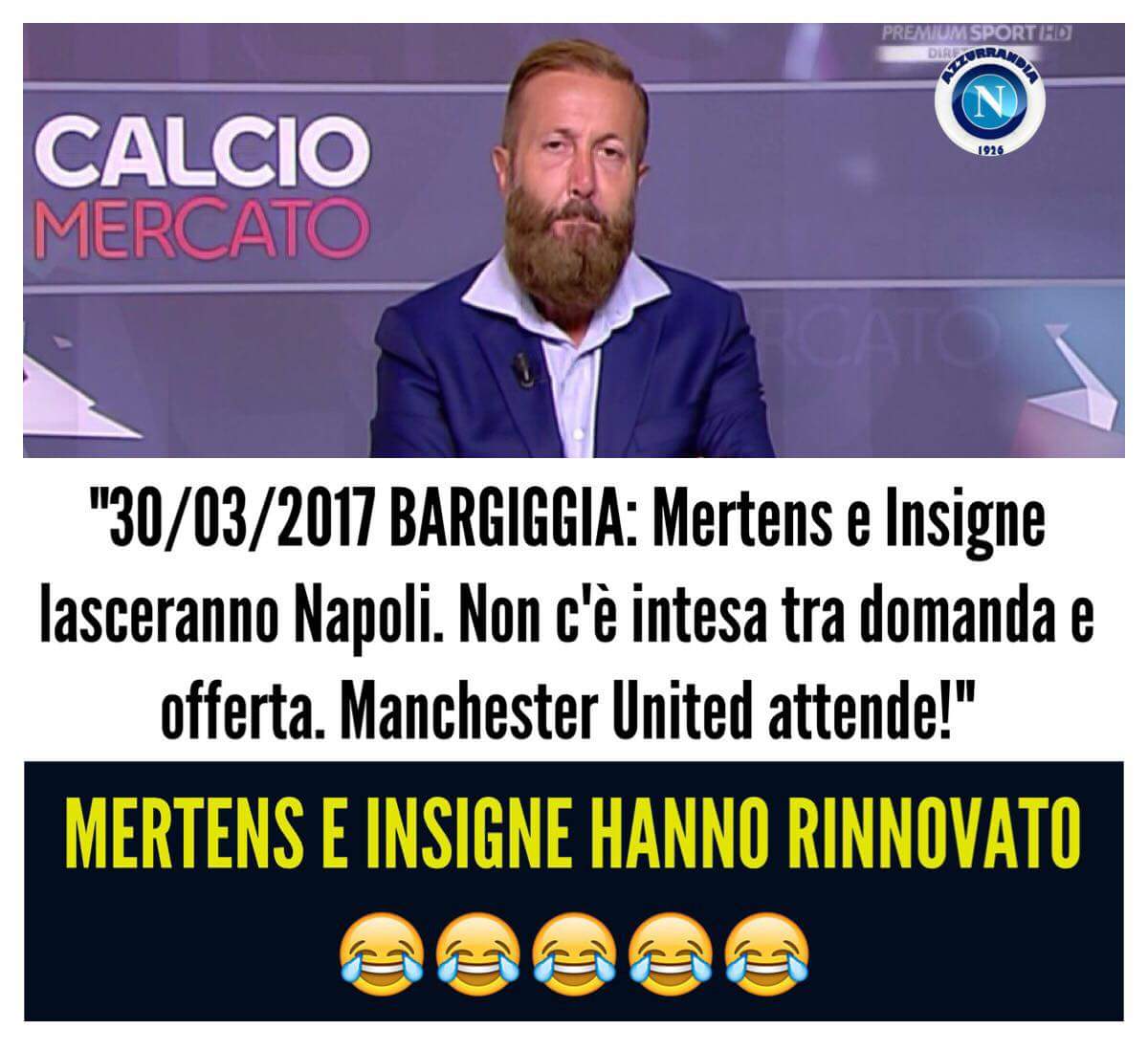 Lauraiodice2's tweet photo. #Mertense va bene se lo dice bargiggia così sarà 😂😂😂😂😂😂ridicolo https://t.co/YKCjuOn6d5