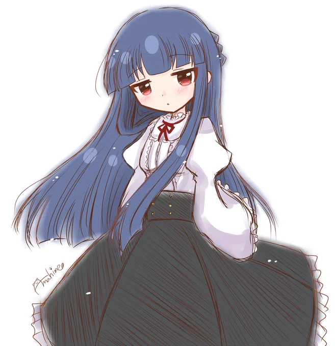 ちょっぴり大人な雪美ちゃんが描きたかったらしい 