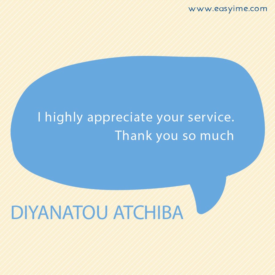 easyIME's tweet photo. #Thankyou for having taken your time to provide us with your #valuable #feedback!
#easyIME https://t.co/mEShQoH1iL