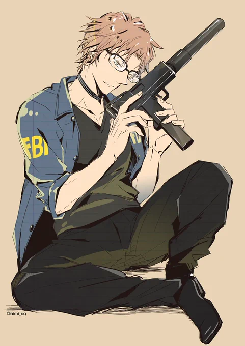 【落書き沖矢】昴さんと機関銃(MAC10)
よし赤安の落書き描こう!→やっぱ時間ないから赤井さんだけでいっか→最終的に正体隠す気がない昴さんのラクガキになりました(2枚目は差分) 