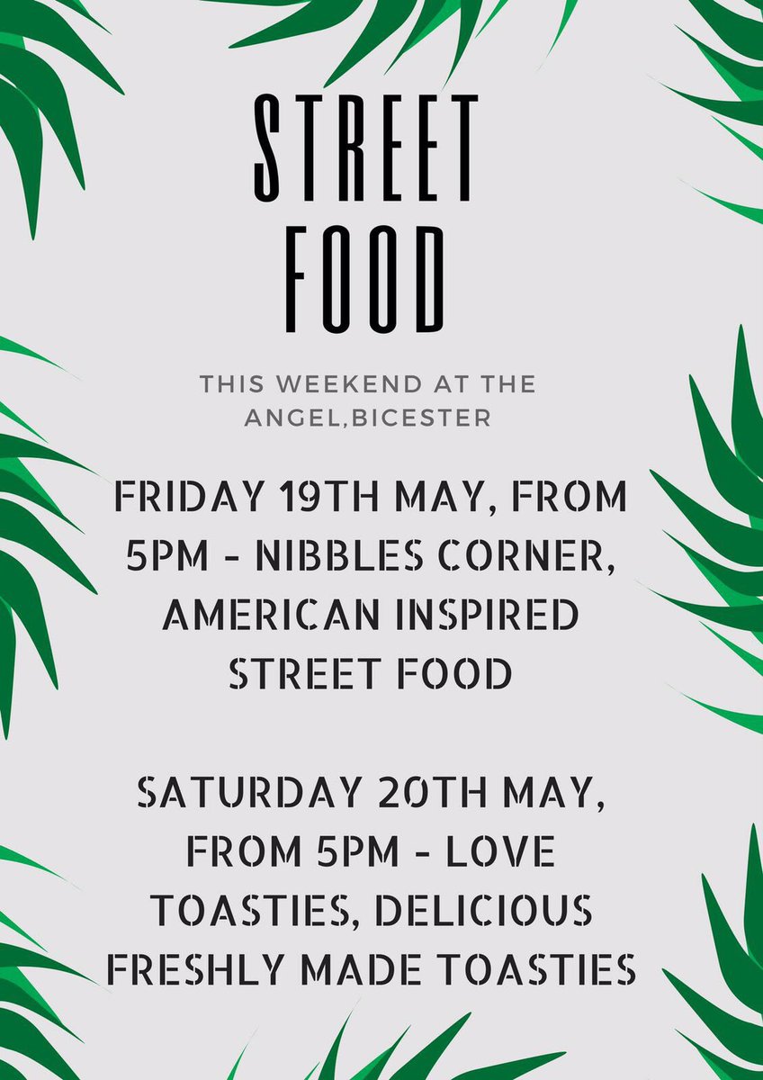 Yummy #StreetFood this weekend at The Angel! <a href="/NibblesCorner/">Nibbles Corner</a> and some delicious #Toasties! 🍽