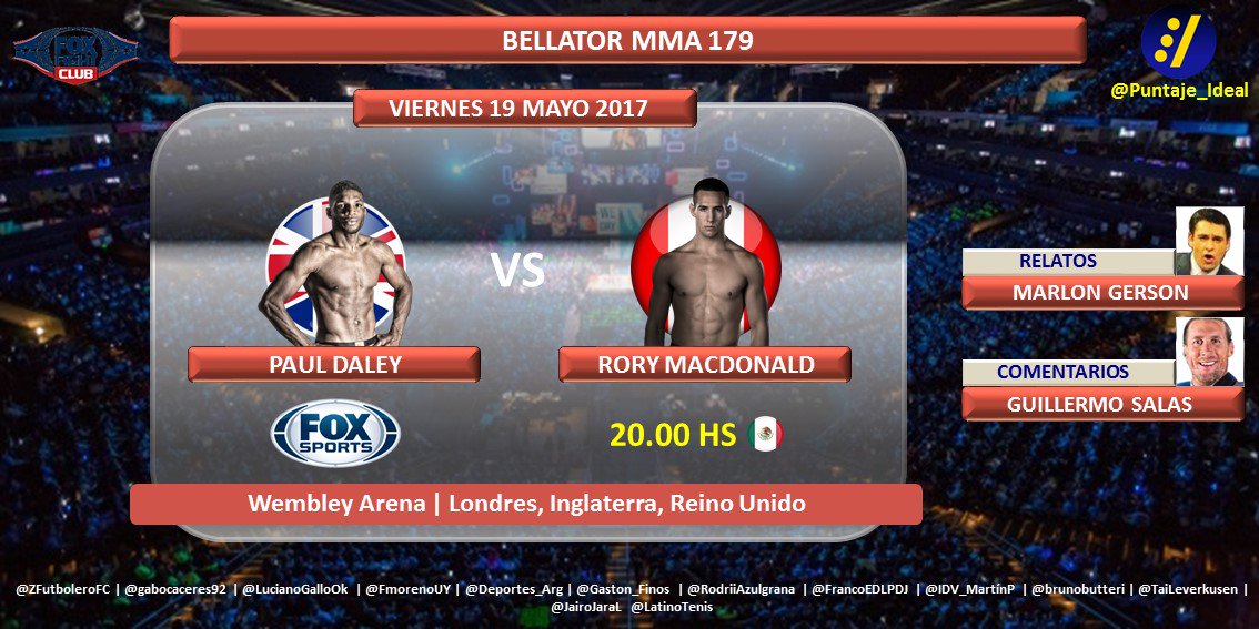 Puntaje_Ideal's tweet photo. #MMAxFOX | #Daley 🇬🇧 vs. #MacDonald 🇨🇦
Rel: @GersonMarlon | Com: @SalasJiujitsu
#Bellator179 🇺🇸
Dale RT https://t.co/6jAujphjqg