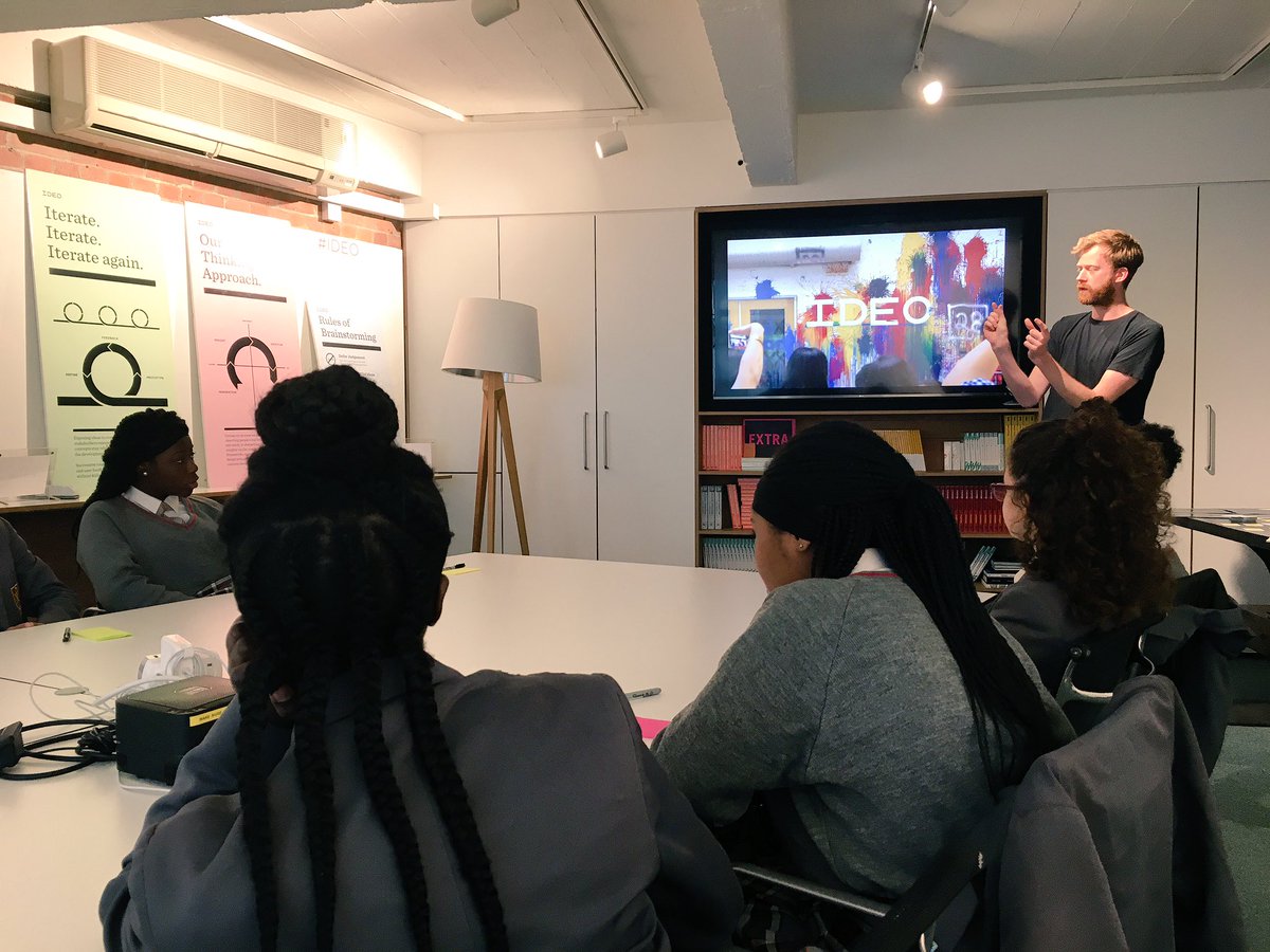 LimitlessGenHQ's tweet photo. Our students had the pleasure of spending the morning @ideo practising #creativeconfidence 

A speical thanks to @matt_speaks 👏🏾 https://t.co/Te7Z14mn1T