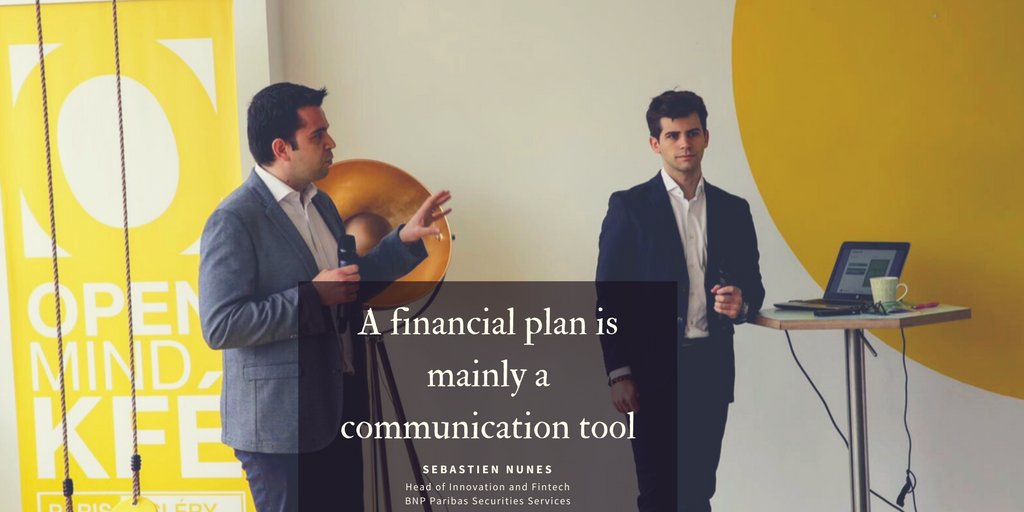 .@Nunes_Seb from <a href="/BNPP2S/">BNP Paribas Securities Services</a> Innovation &amp; Digital LAB on how to build a financial plan for a minimum viable product #IncubationBootcamp