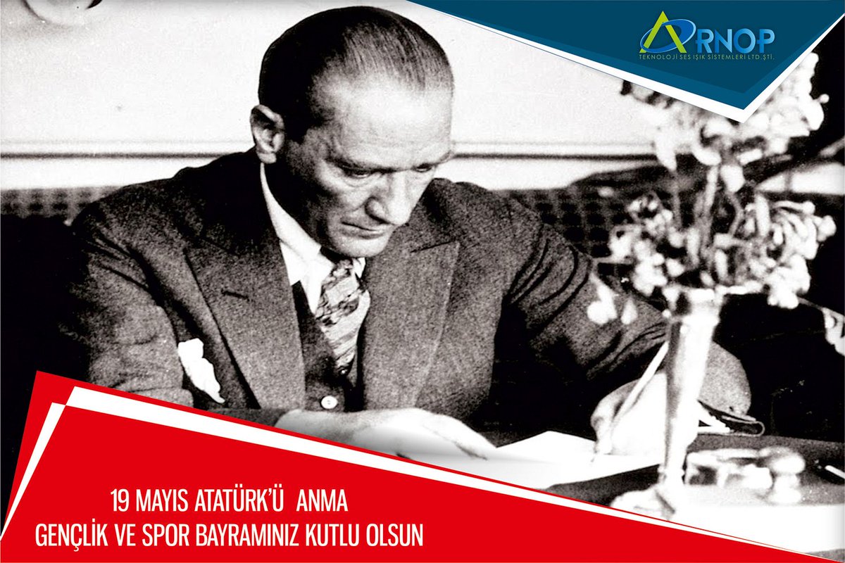 Arnopltd's tweet photo. 19 Mayıs Atatürk'ü Anma Gençlik ve Spor Bayramınız Kutlu Olsun #arnop #ataturk #19mayis https://t.co/s9LepxOisd