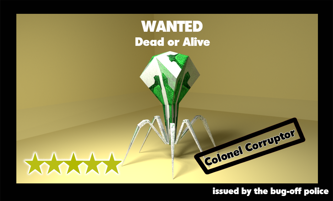 bizarre_studios's tweet photo. You may have heard about the mother of all bombs, but Colonel Corruptor is the father of all things malicious.  Virus Squad!!
#BugOff https://t.co/UEGduNpdRY