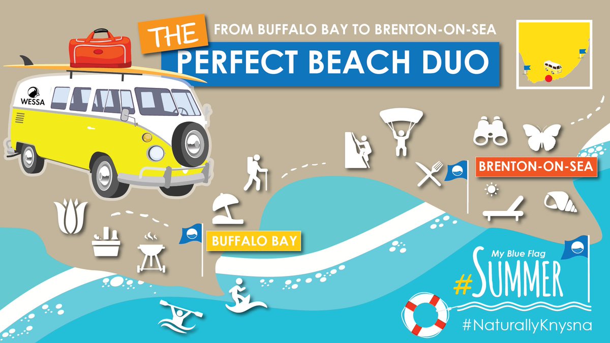 WESSA_za's tweet photo. #MyBlueFlagSummer Whatever your thing, Knysna's Blue Flag beach-duo is sure not to disappoint! #BlueFlagSA #BuffaloBay #BrentonOnSea https://t.co/xutZI1BOUD