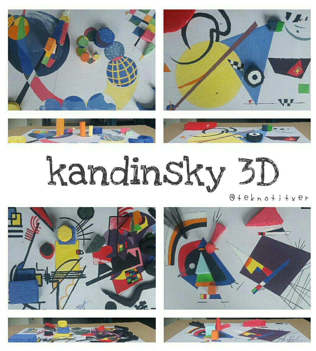 teknotitxer's tweet photo. Artean oinarrituz geometria lantzen: 3Dko #Kandinsky ikusgarriak sortu eta matematikoki aztertu ditugu. #STEAM https://t.co/BbC55Nh8am