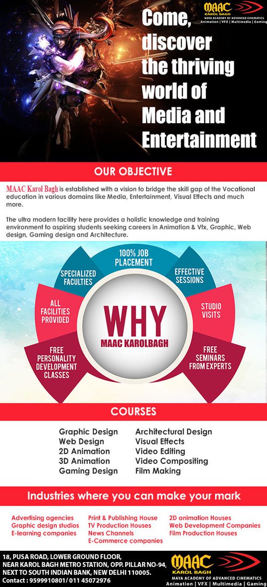 MaacKarolbagh's tweet photo. On completing a MAAC course, you are eligible for 100% job placement..For more info visit... https://t.co/yIX6JChPSq https://t.co/Rw7Uz5x3ER