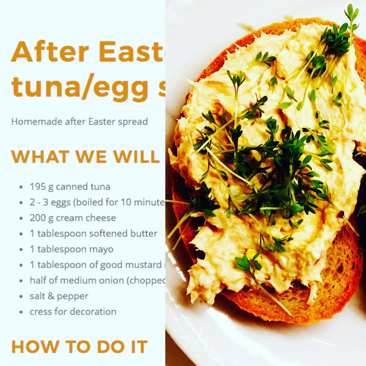 GoogleCooking's tweet image. Tuna/Egg spread  #recipe #egg #butter #salt #pepper #mustard #dijon #bread #tuna #creamcheese #mayo #spread #cress googlecooking.com/martina-blog/8…
