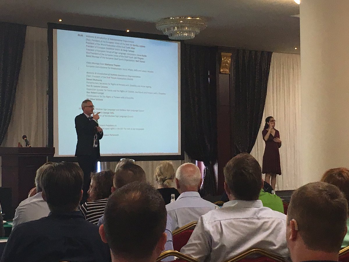 leesonl's tweet photo. Great to see an #Irish man @niallfearon representing #EuropeanDeafSportsOrganisation #EDSO at @EUD_Brussels #EUD2017 https://t.co/mhM9gHFa5Z