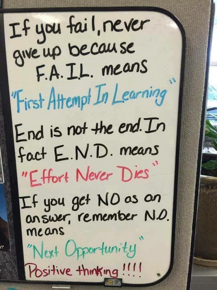 If you fail, never give up, because FAIL means First Attempt In Learning! 

#happyfriday #eventprofs #DEScourse #PCMA