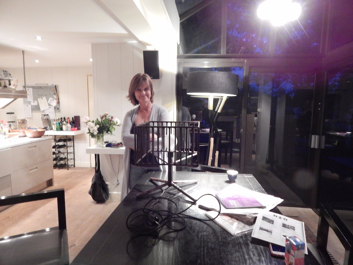 stichting_yope's tweet photo. Renee with #FreedomLamp  #014 in its new home. Designed by @AtelierLieshout + made by young ex-offenders in Malawi. https://t.co/umgxubGyzA