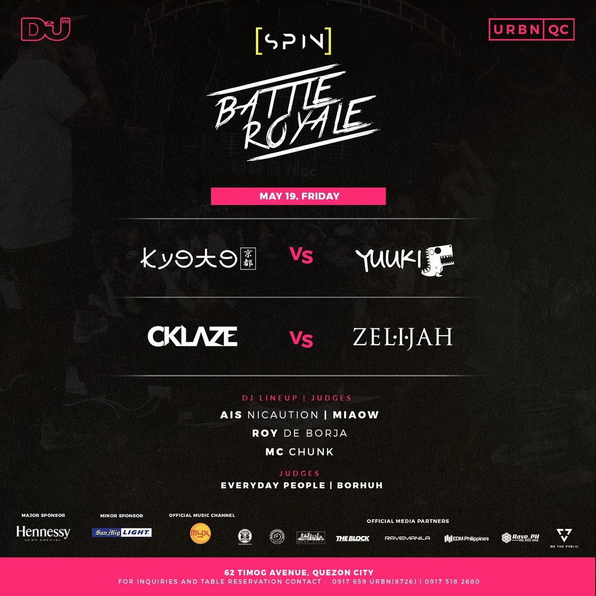 RaveCityPh's tweet photo. 4 more contenders left, Who will move on to the semi-finals?

Kyoto VS Yuuki
CKLAZE VS ZELIJAH

See you tonight! 
#URBNExperience https://t.co/mE8tKiUEui