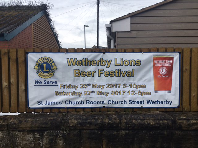 Hartleys_GE's tweet photo. One week to go until the #Wetherby beer festival. Spread over two days this year with an added Friday evening session. @wetherbylion https://t.co/hGyvnTD858