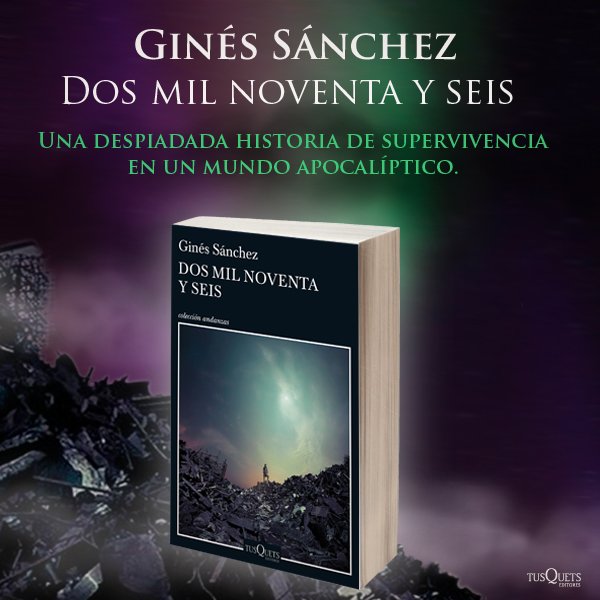 TusquetsEditor's tweet photo. Hoy a las 19:00 horas en la Biblioteca Regional de #Murcia, @GinsSnchez1 presentará #dosmilnoventayseis con Juan Cerezo. ¡Os esperamos! https://t.co/KoaSF2suEt