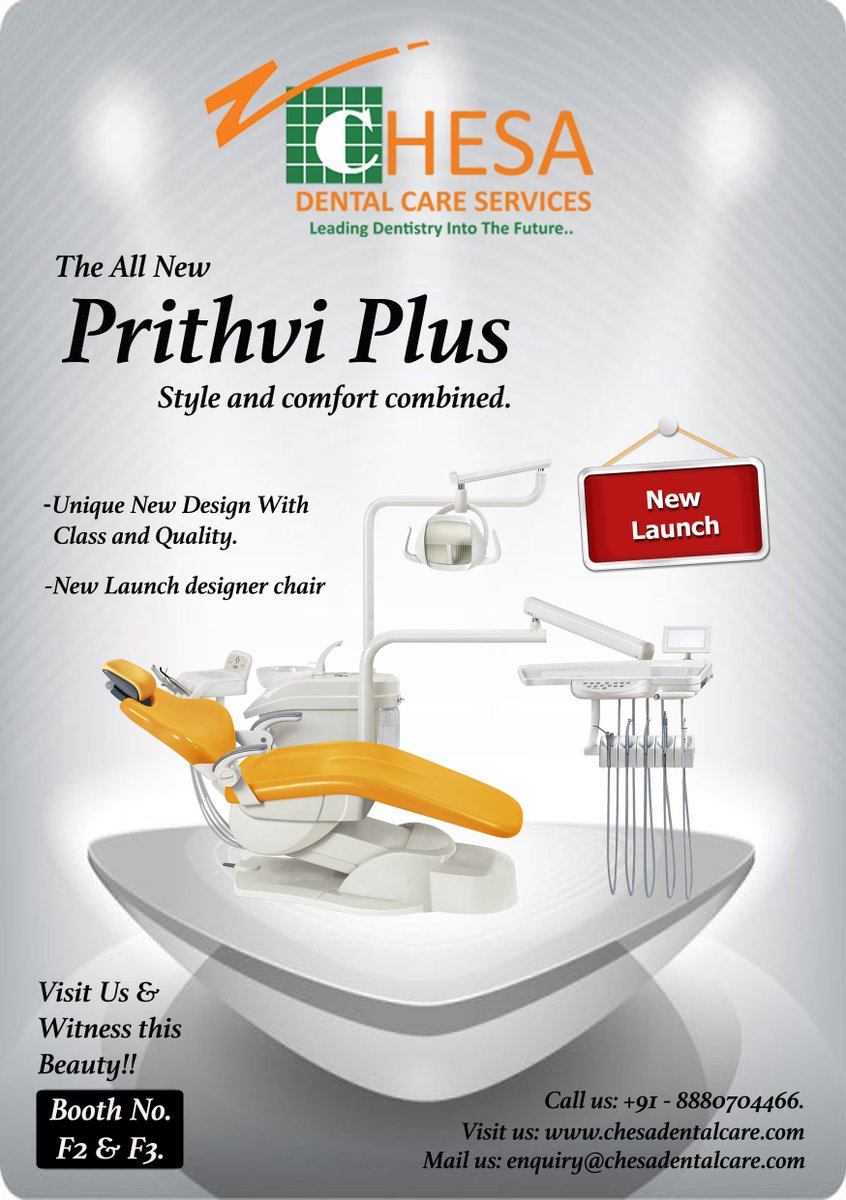 chesadentals's tweet photo. #ChesaDental Presents to you its #New & #Amazing Chair " #PRITHVI #PLUS "
#New_Launch #New_Product #Dentistry #Dental_Equipment #Dentist. https://t.co/ci1XRuVetE