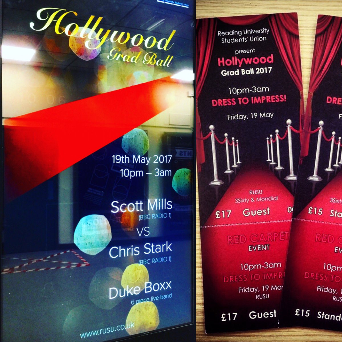 DukeBoxxband's tweet photo. Playing the #hollywoodgradball at #ReadingUniversity tonight 🎶🍾🥂Looking forward to the #DJbattle between @scott_mills and @Chris_Stark #rusu https://t.co/2ZN4zhGggs
