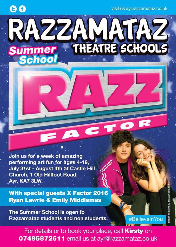 Razz Factor July 31st-4th August with the amazing @RyanLawrie_ &amp; @emilymiddlemas_  BOOK NOW! Details below🎤😬