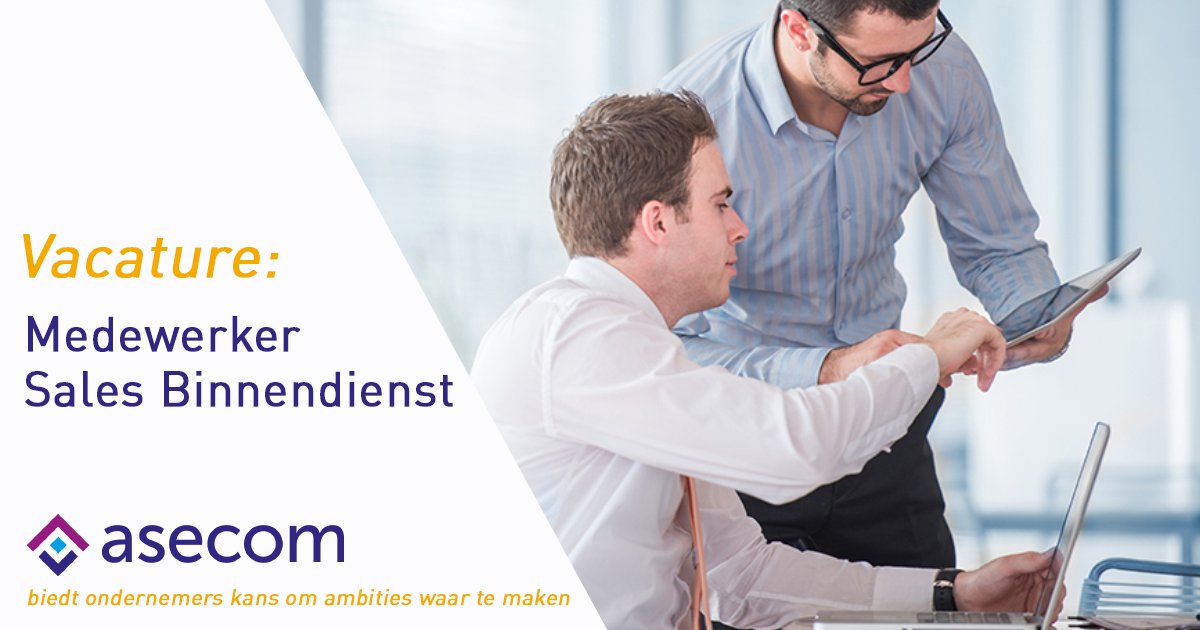 Ben jij nauwkeurig, zelfverzekerd, communicatief sterk én servicegericht? Dan is Asecom op zoek naar jou! #vacature bit.ly/2pROxsa